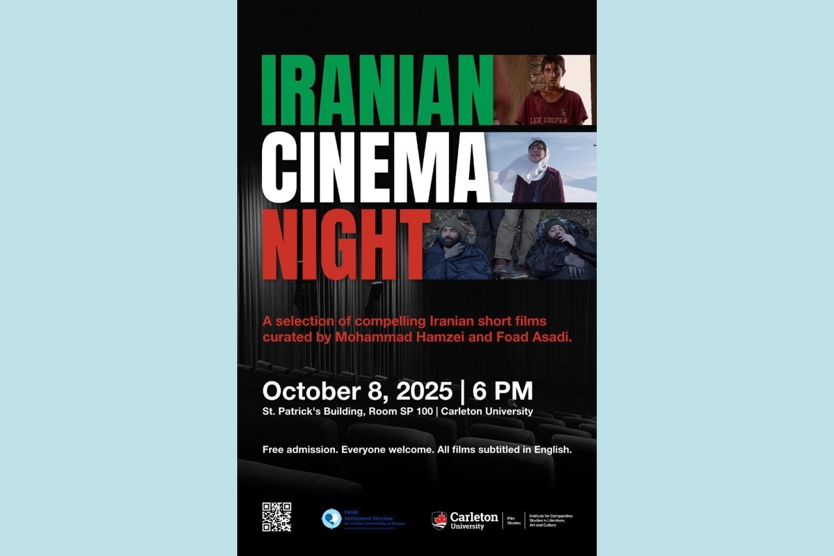 «شب سینمای کوتاه ایران» با نمایش ۷ فیلم کوتاه از فیلمسازان ایرانی چهارشنبه ۱۶ مهر در شهر اتاوا برگزار می‌شود.