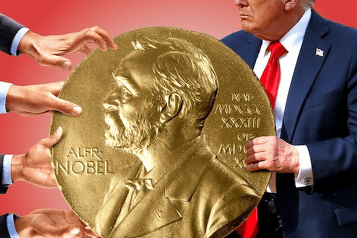 دفتر نتانیاهو: جایزۀ صلح نوبل را به ترامپ بدهید + عکس
