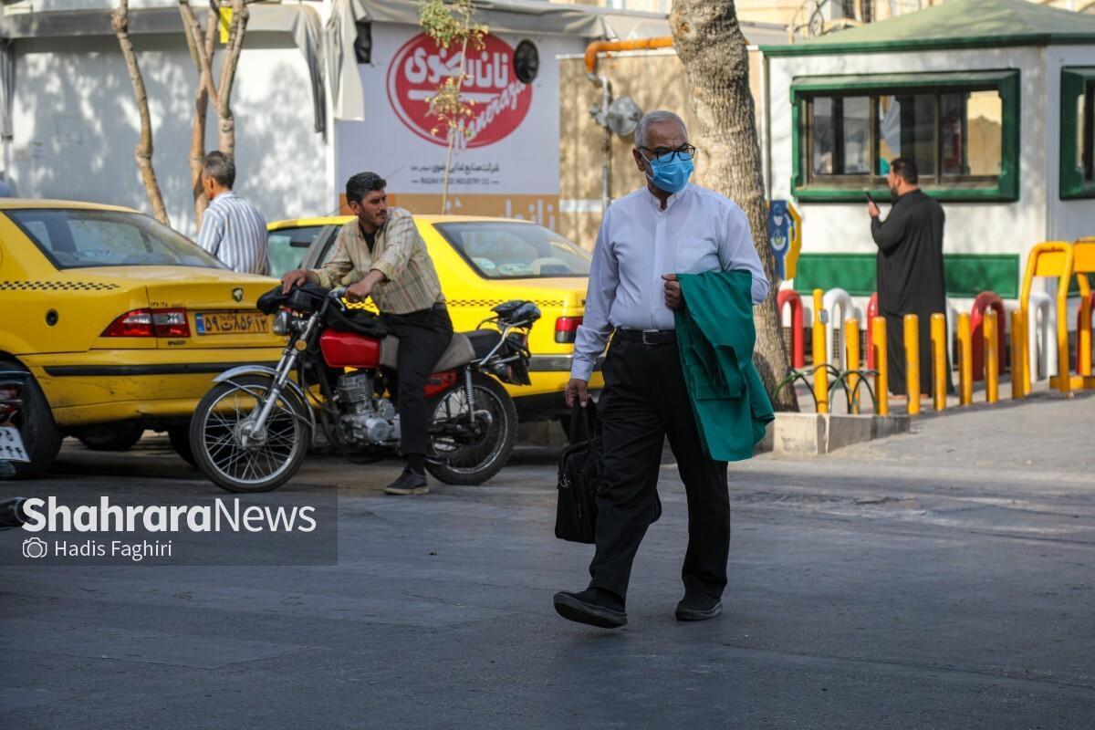 مشهد غرق در غبار (۲۳ مهرماه ۱۴۰۴) | کیفیت هوای مشهد در وضعیت «اضطرار» است