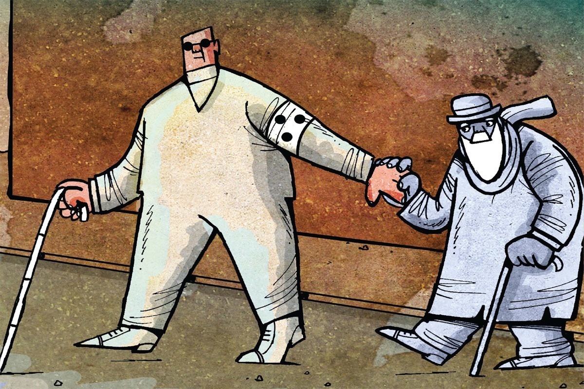 حکما راز عمیق شدن آنهایی که نمی‌بینند، همین است که با چشم‌های بسته دنیا را قدم زده و گشته‌اند؛ شبیه آدم‌های صبور، ساکت و باوقاری که در روز‌های متوالی روبه‌رویم نشسته‌اند و از همه‌چیز حرف زده‌اند.