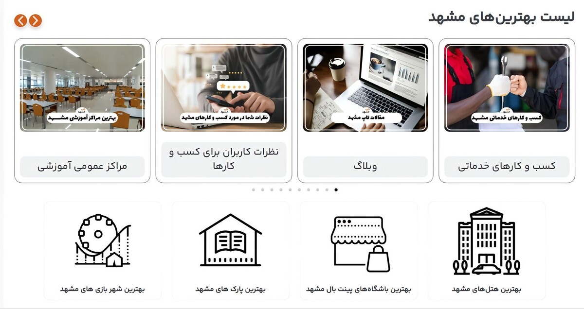 معرفی بهترین کسب و کارهای مشهد با وبسایت تاپ مشهد