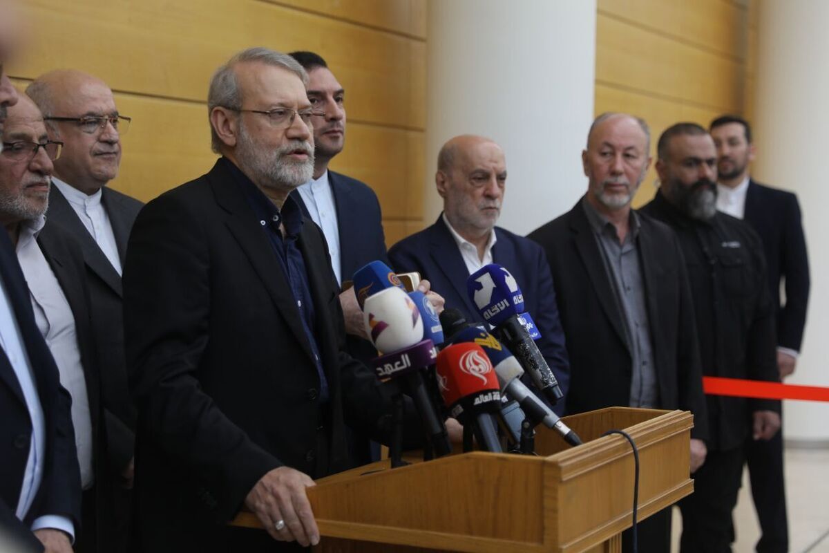 تکذیب ارسال سلاح از ایران به لبنان توسط لاریجانی | لزومی ندارد آمریکا خود را قیم مردم لبنان بداند + فیلم