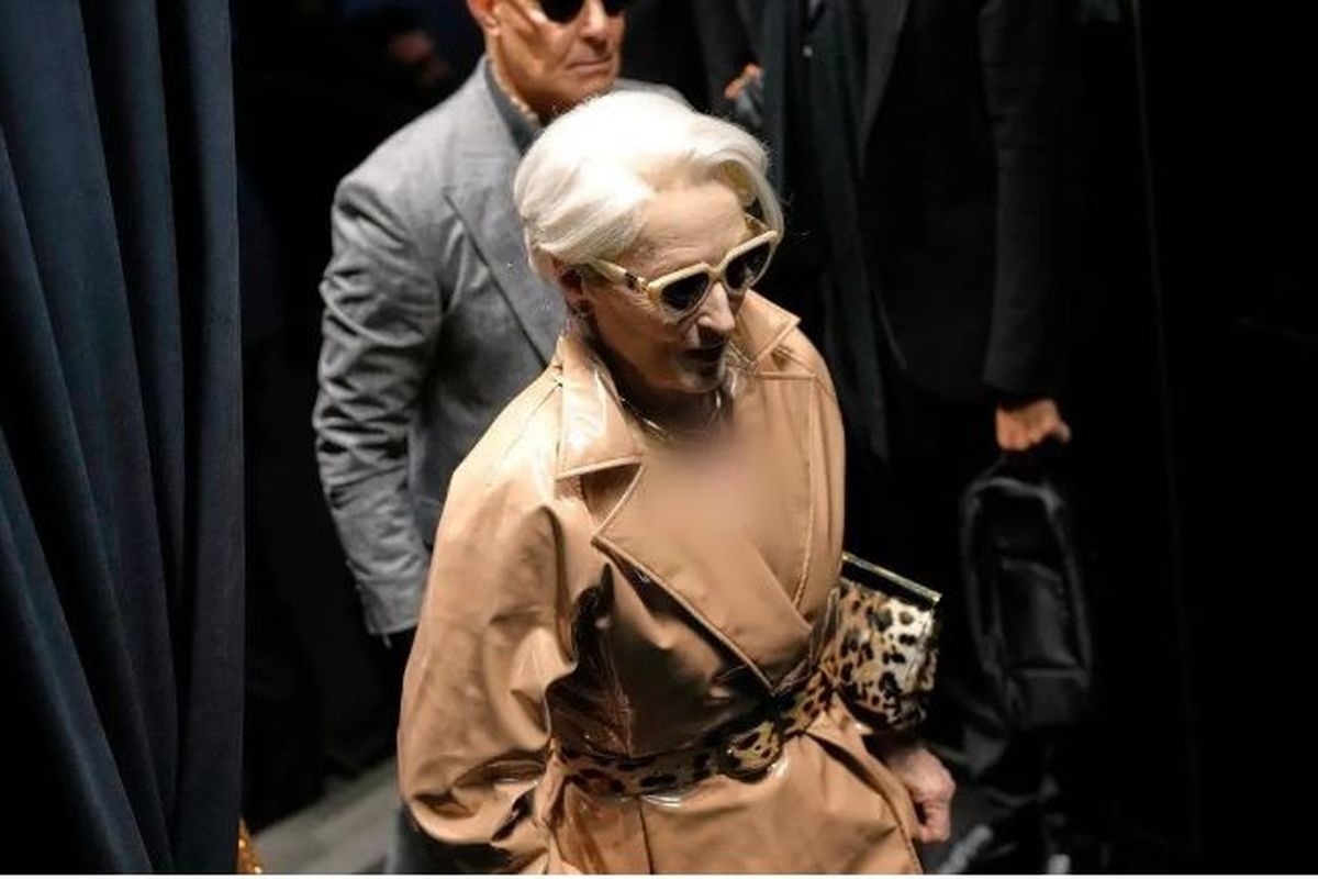 مریل استریپ در هفته مد میلان شرکت کرد.