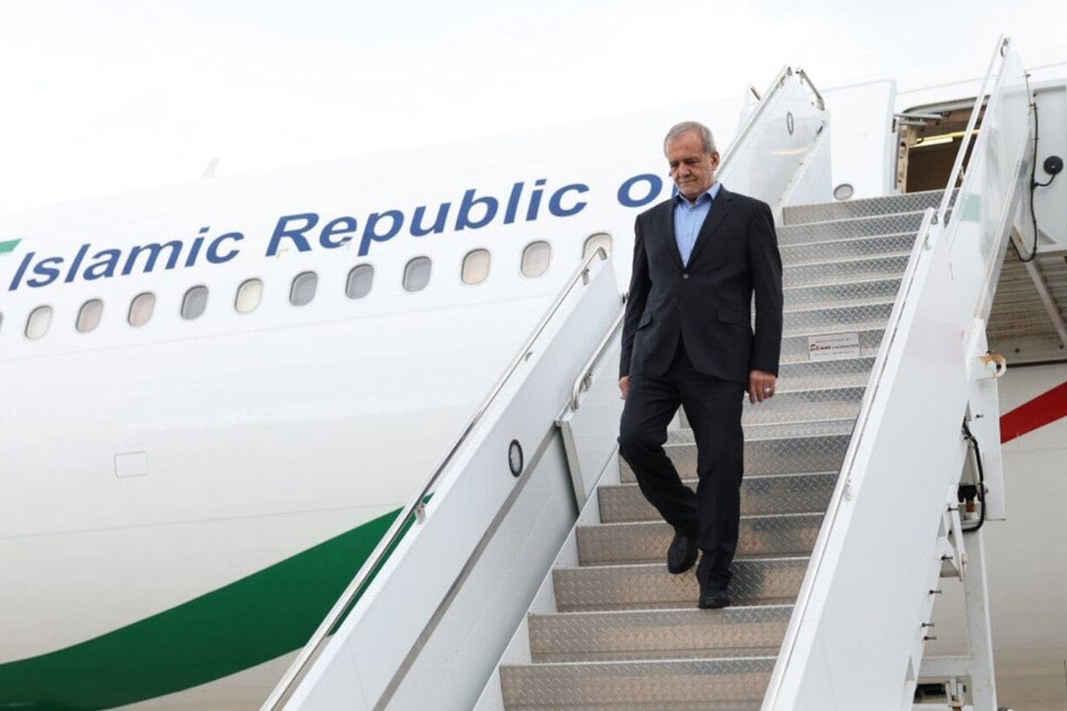 پزشکیان وارد سنندج شد