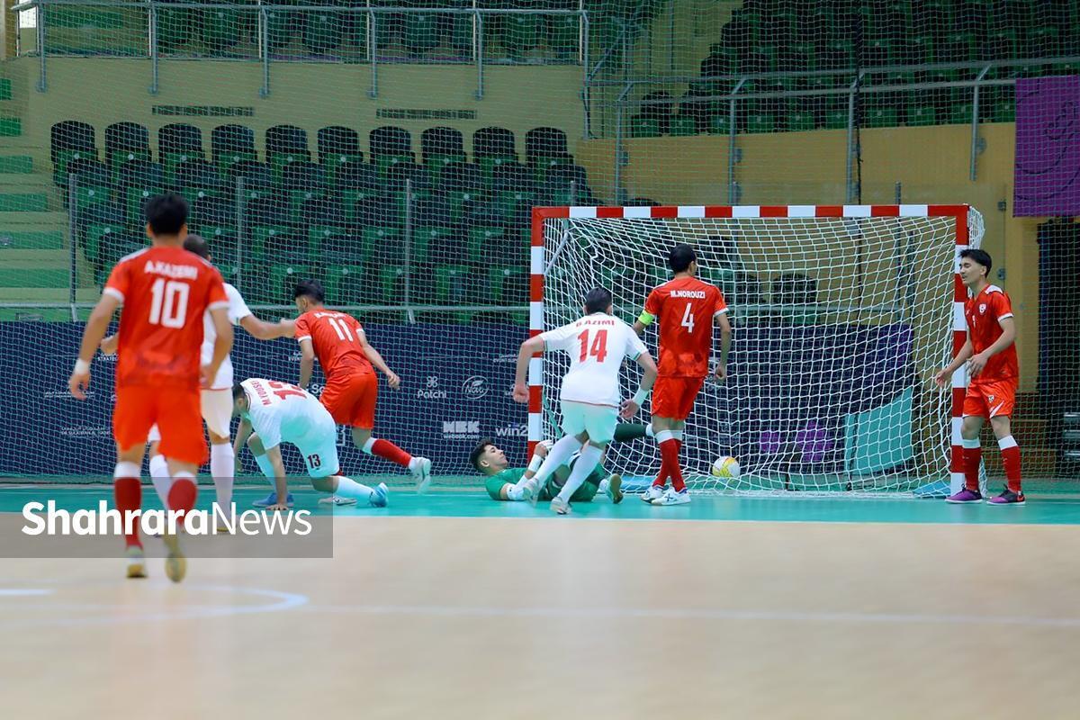 تیم‌های ملی فوتسال ایران و افغانستان در تورنمنت کشور‌های اسلامی به تساوی رسیدند.