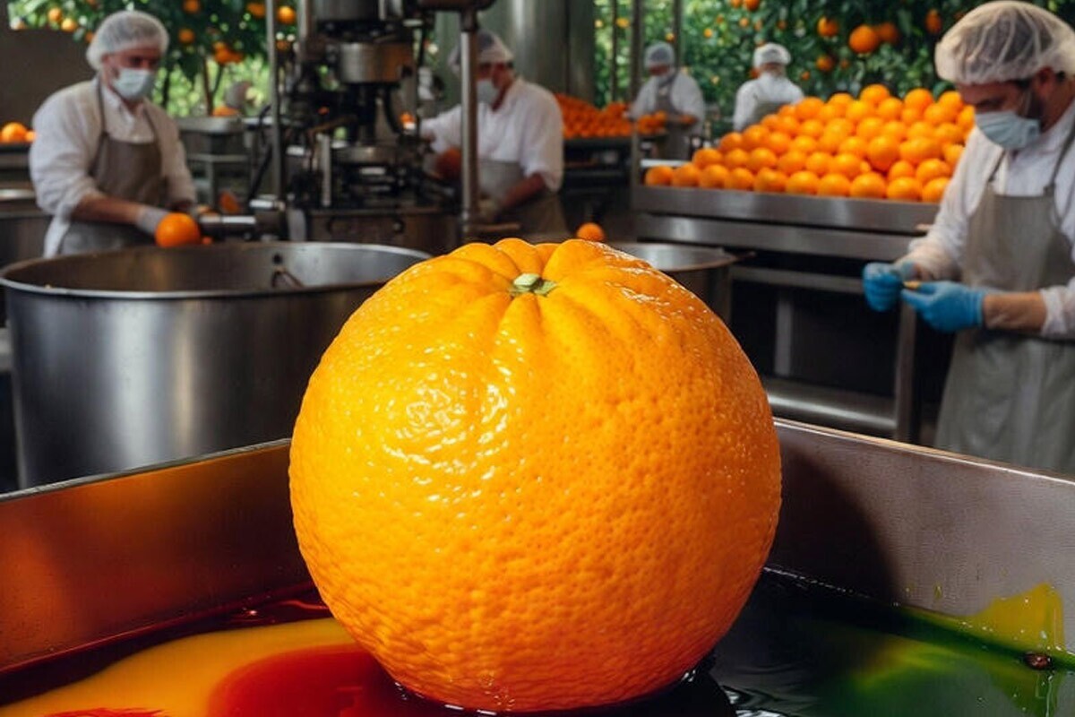 پرتقال‌های نارنجیِ براق همیشه طبیعی نیستند؛ خیلی از آن‌ها در کارخانه با رنگ مصنوعی غوطه‌ور می‌شوند تا سبزِ رسیده‌شان به رنگ دلخواه بازار درآید! آیا این فرآیند به سمی‌شدن پرتقال‌های ایرانی منجر می‌شود؟