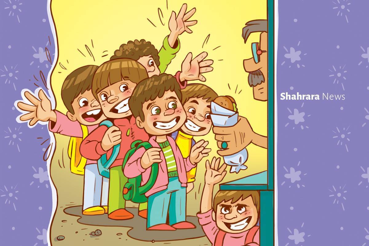 زنگ تفریح بود و همه‌ی بچه‌ها داشتند خوراکی‌هایشان را می‌خوردند. صف بوفه هم شلوغ بود. سینا همین که جلوی بوفه رسید، دوید جلو و داد زد: «اول من.»