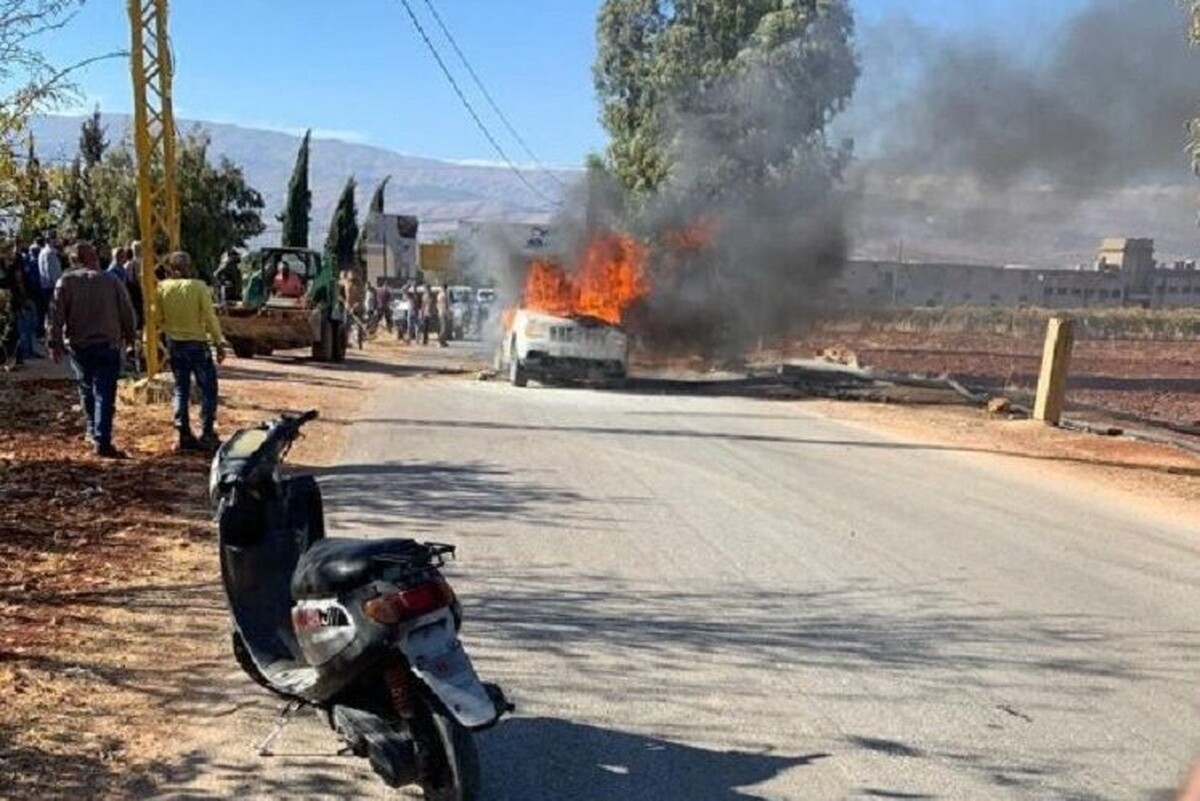 شهادت ۲ نفر در حمله پهپادی اسرائیل به ۲ خودرو در لبنان + فیلم (۴ آبان ۱۴۰۴)