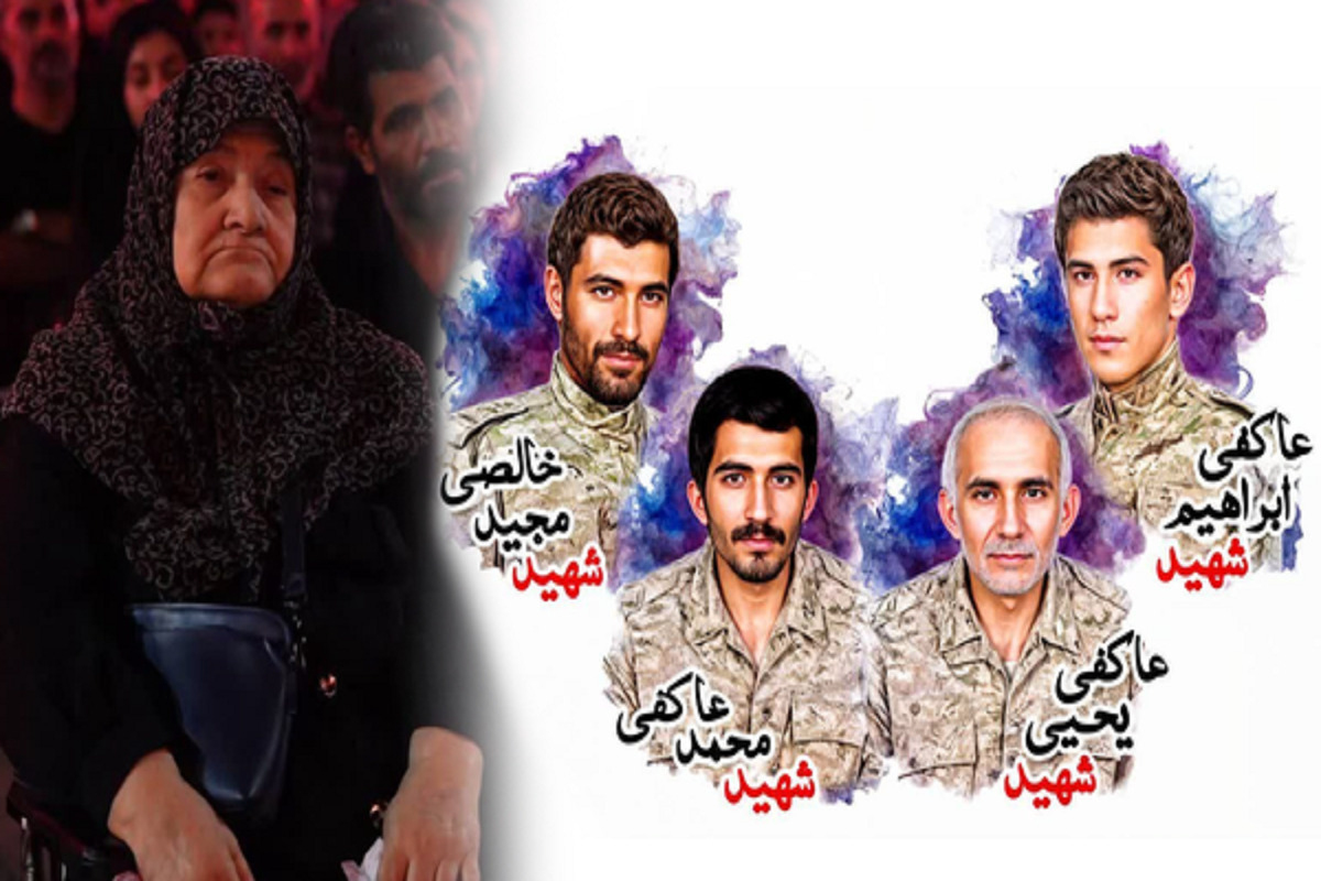 پیکر سرور خالصه سراوانی، مادر شهیدان محمد و ابراهیم عاکفی و همسر شهید یحیی عاکفی به روی دستان مردم تشییع و در قطعه ۴۵ بهشت زهرا (س) آرام گرفت.