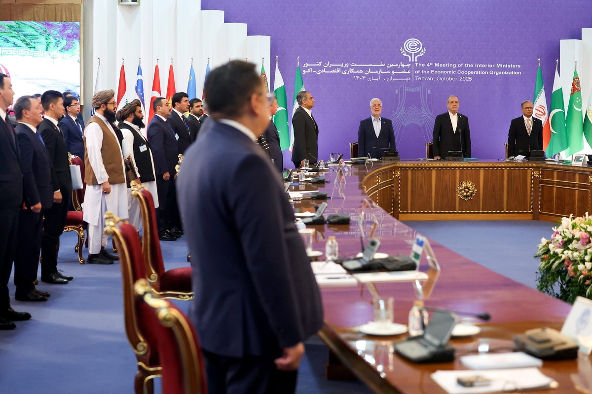 چهارمین اجلاس وزیران کشور کشورهای عضو سازمان همکاری اقتصادی (اکو) با حضور رئیس جمهوری اسلامی ایران در سالن اجلاس سران آغاز شد.