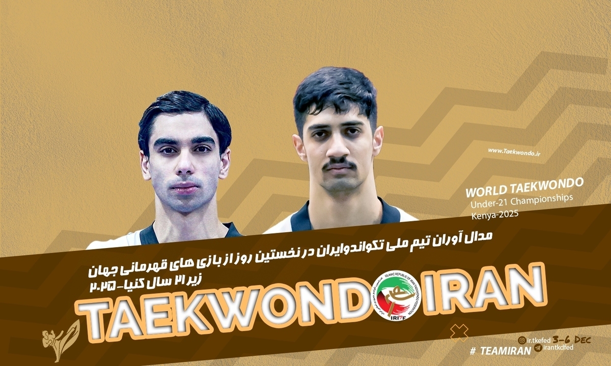 تیم ملی تکواندوی ایران در روز نخست رقابت‌های جهانی زیر ۲۱ سال با طلای ابوالفضل زندی و برنز امیرمحمد اشرافی شروعی طوفانی داشت.