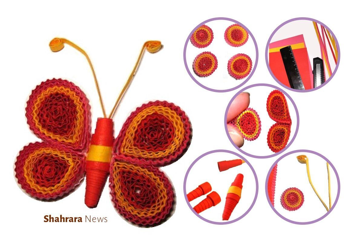 بچه‌های عزیز! میان کارتن‌‌ها یک لایه مقوای موج‌دار وجود دارد ‌که به آن مقوای ایفلوت می‌گویند. دوست دارید‌ با همین کاغذها پروانه‌‌ای زیبا درست کنید؟