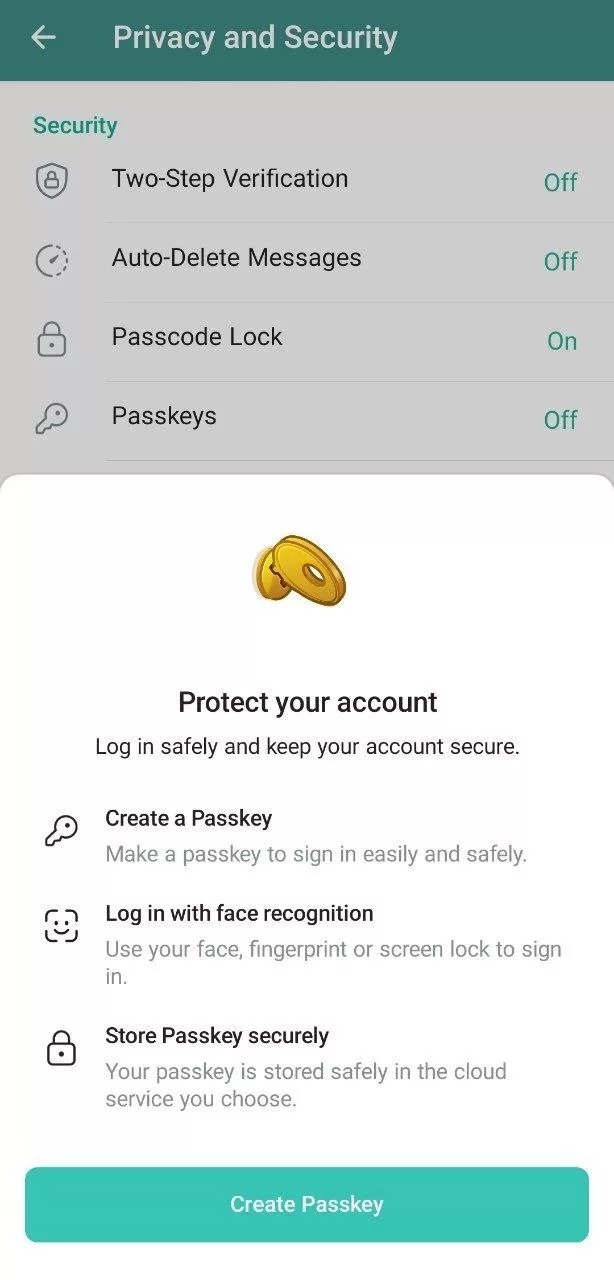 قابلیت Passkeys به تلگرام اضافه شد + روش فعالسازی قابلیت Passkeys تلگرام
