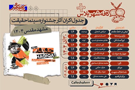 کافه شهر | نمایش فیلم‌های «سینما حقیقت» در مشهد از ۳۰ آذر + جدول اکران