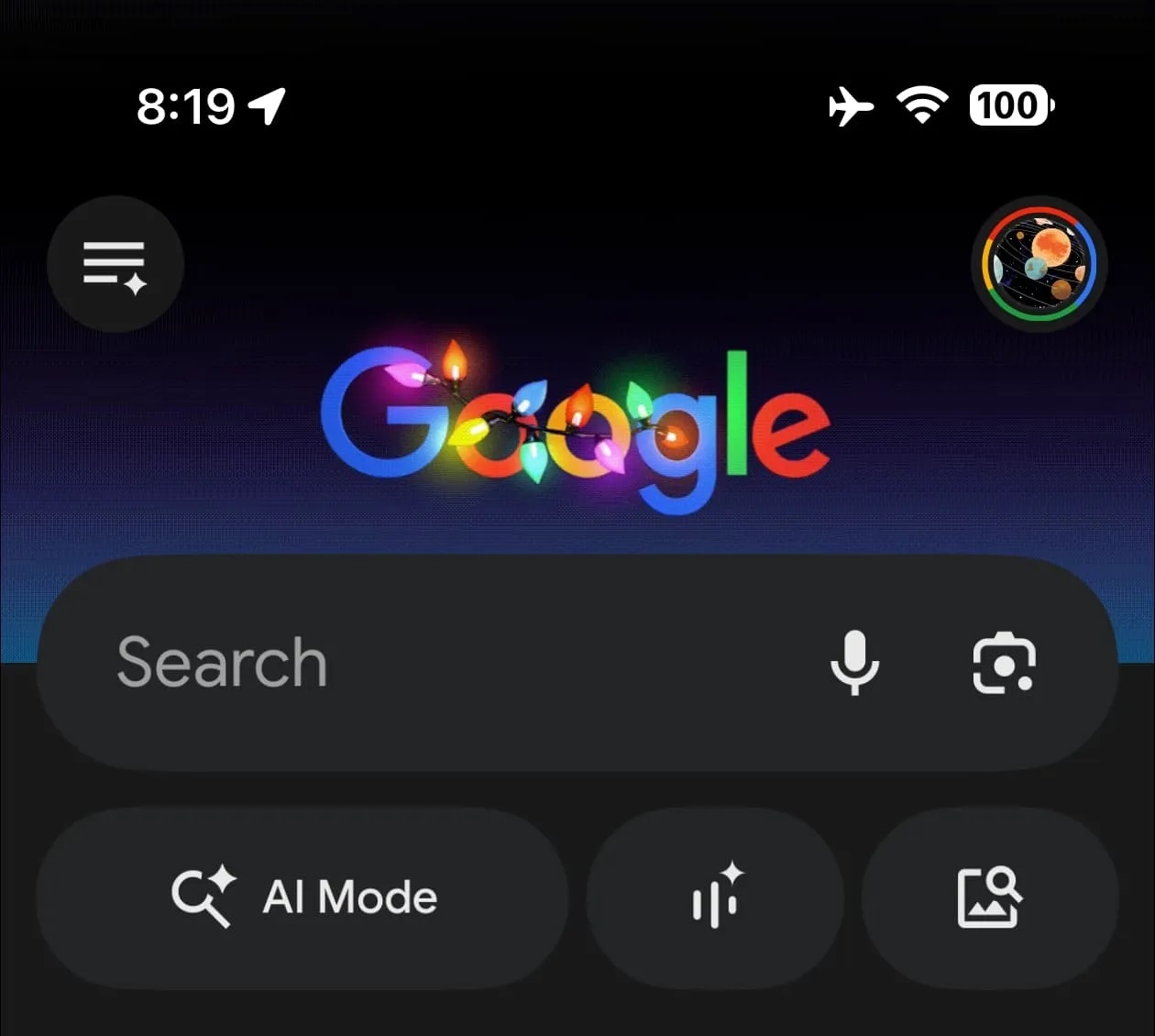 اضافهشدن یک منوی جدید به صفحهی اصلی جستوجوی گوگل (۲۵ آذر ۱۴۰۴) اضافهشدن یک منوی جدید به صفحهی اصلی جستوجوی گوگل (۲۵ آذر ۱۴۰۴)