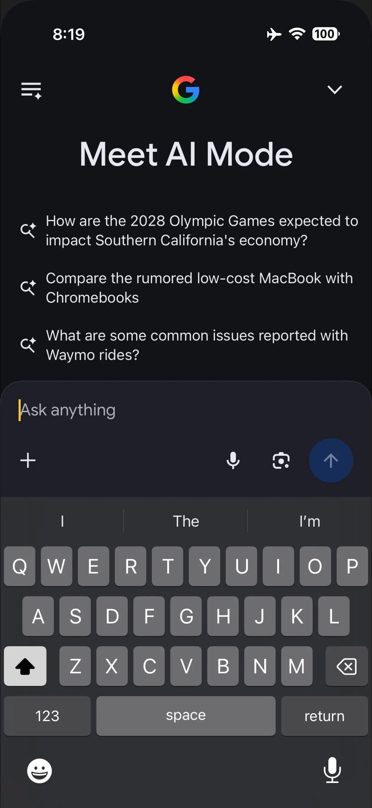 اضافهشدن یک منوی جدید به صفحهی اصلی جستوجوی گوگل (۲۵ آذر ۱۴۰۴) اضافهشدن یک منوی جدید به صفحهی اصلی جستوجوی گوگل (۲۵ آذر ۱۴۰۴)