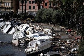 ویدئو| قدرت طوفان در ایتالیا