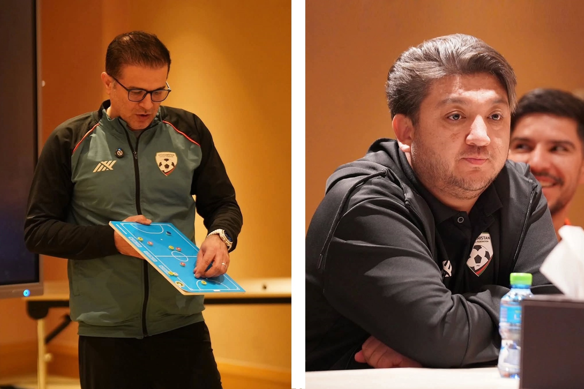 عکس‌هایی از جلسه آنالیز تیم ملی فوتسال افغانستان پیش از بازی با کویت