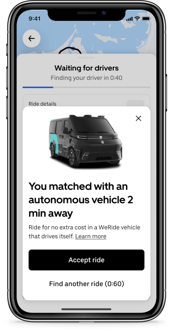 آغاز رسمی خدمات رباتاکسی کاملاً بدون راننده اوبر با همکاری شرکت WeRide در ابوظبی رباتاکسی کاملاً بدون راننده اوبر