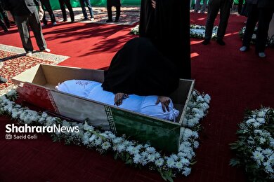 گزارش تصویری | تشییع و تدفین شهید گمنام در زائرسرای رضوی