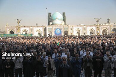 گزارش تصویری | اقامه نماز طلب باران در حرم مطهر رضوی
