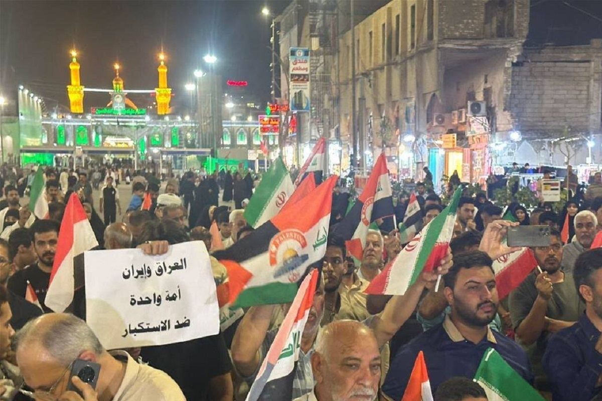 ویدئو | تجمعات مردمی به عراق رسید؛ برادران ایرانی&zwnj;مان را تنها نمی&zwnj;گذاریم