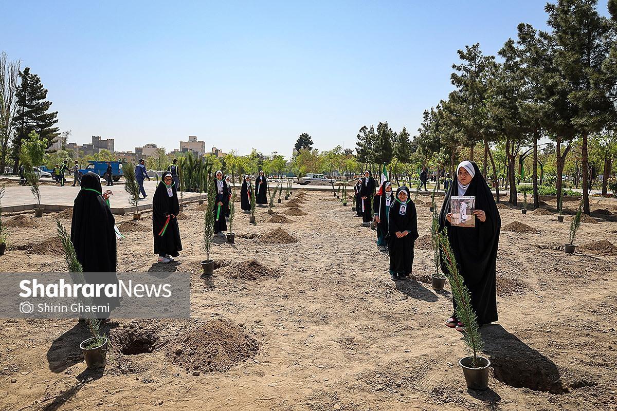 &laquo;گلستان میناب&raquo; در بوستان جهان&zwnj;شهر مشهد | مراسم درخت&zwnj;کاری به یاد شهدای میناب