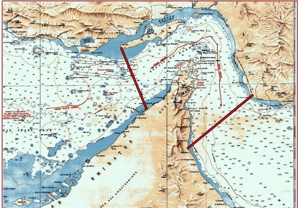 محدوده نظارتی مدیریتی تنگه هرمز مشخص شد + تصویر
