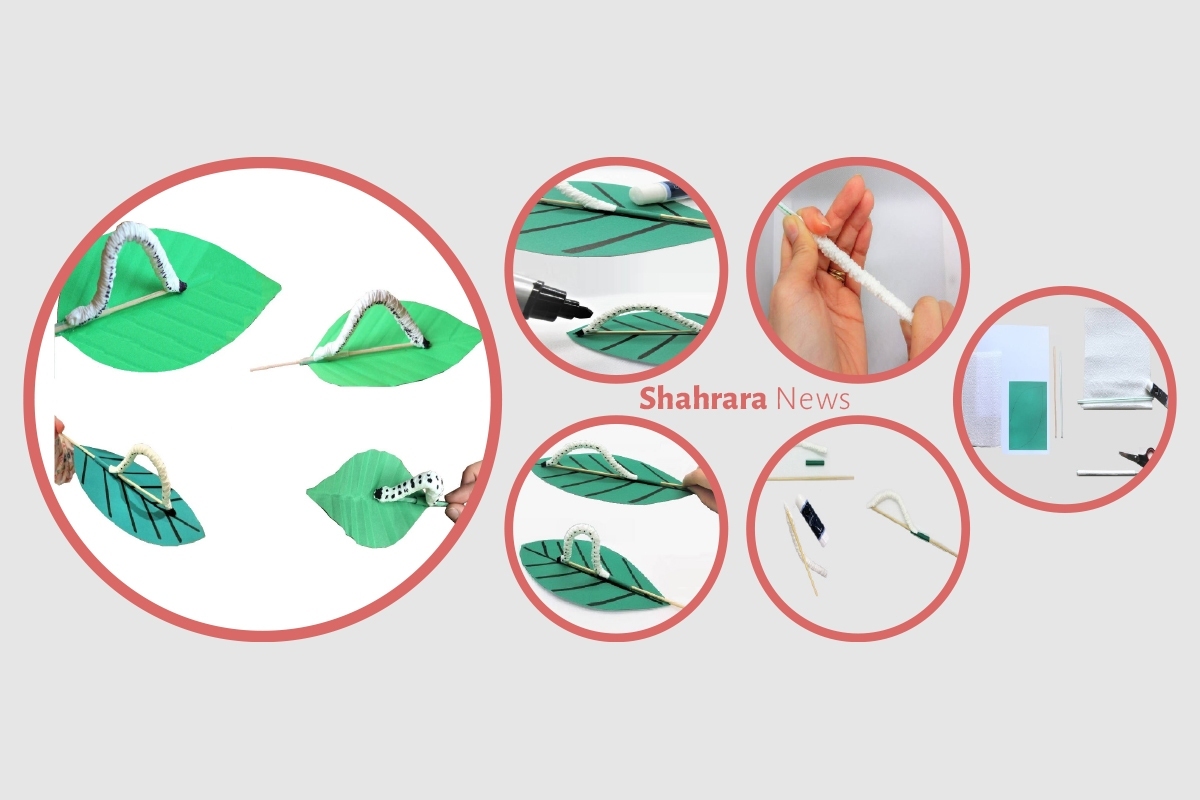 آموزش کاردستی | کرم ابریشم کاغذی