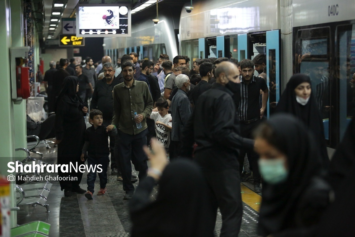 سرویس‌دهی رایگان مترو مشهد در روز‌های تاسوعا و عاشورای حسینی (۳ و ۴ تیر ۱۴۰۵)
