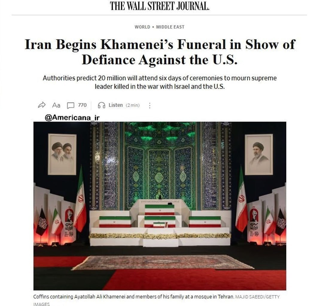 پوشش گسترده رسانههای خارجی از مراسم وداع با رهبر شهید در تهران + عکس و فیلم پوشش گسترده رسانههای خارجی از مراسم وداع با رهبر شهید در تهران + عکس و فیلم
