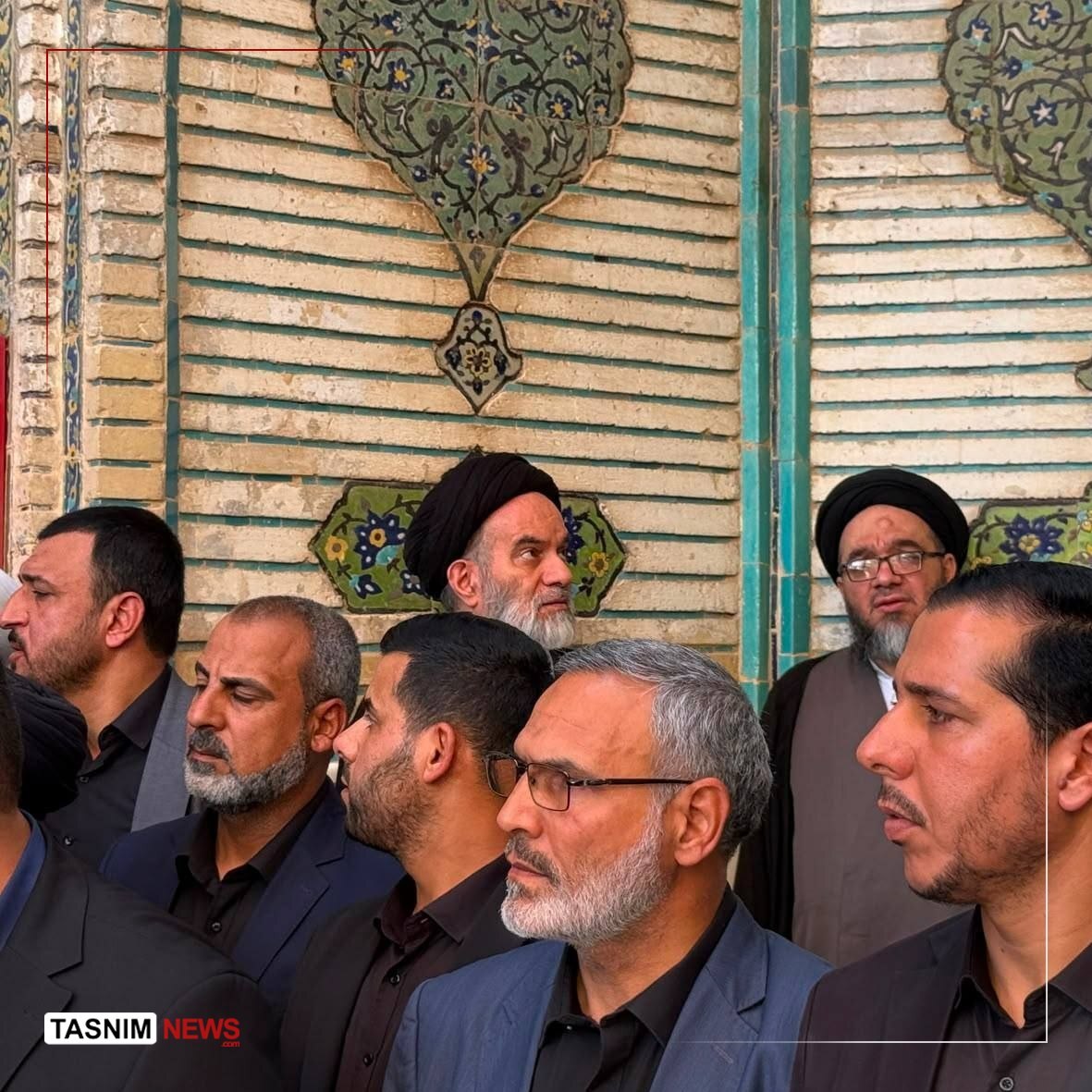 حضور فرزندان آیت الله سیستانی در مراسم تشییع رهبر شهید انقلاب در عراق + عکس