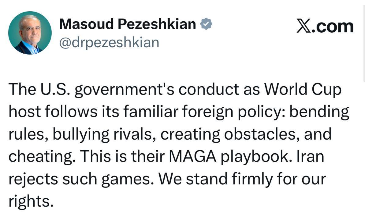 پزشکیان: ایران با قاطعیت بر حقوق خود ایستاده است