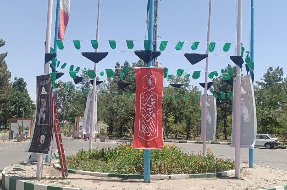 فضاآرایی حماسی منطقه هفت برای استقبال از عزاداران «قائد امت»