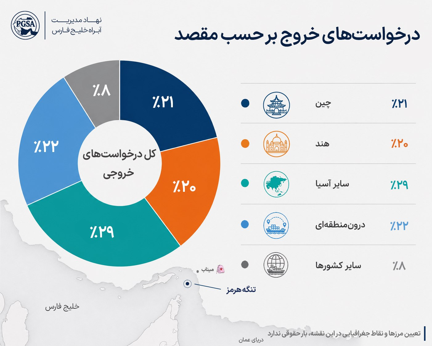 نهاد مدیریت آبراه خلیج فارس: ۲۰۰ شناور غیرایرانی قبل از تنش‌آفرینی آمریکا از تنگه هرمز عبور کردند