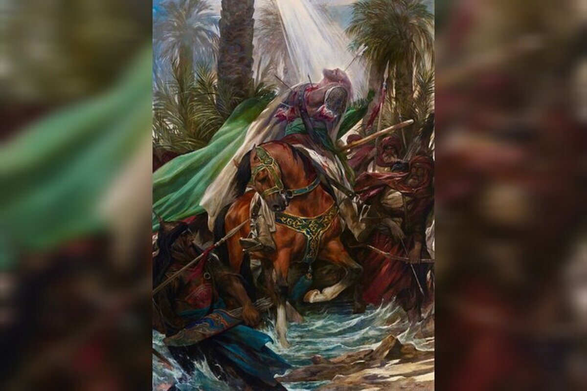 &laquo;آهن و آفتاب&raquo; اثر جدید روح&zwnj;الامین منتشر شد | نقشی از صحنه شهادت حضرت ابوالفضل(ع)