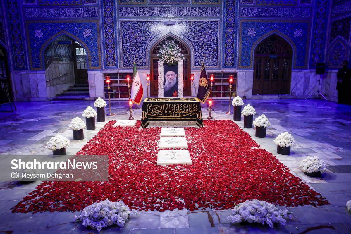 ویدئو | نماد دارالذکر و مقبره رهبر شهید در مسیر پیاده‌روی اربعین حسینی