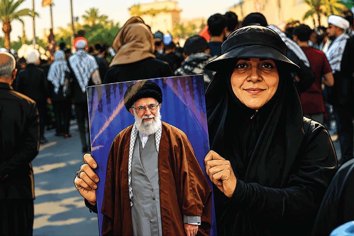 تجدید عهد با رهبر شهید انقلاب در مسیر اربعین