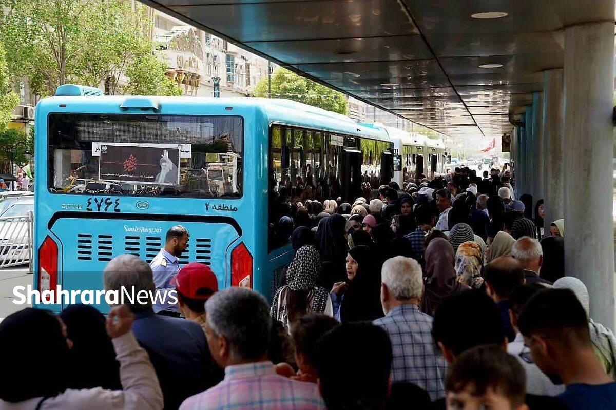 جابه‌جایی ۱.۵ میلیون مسافر با ناوگان اتوبوسرانی مشهد در روز اربعین