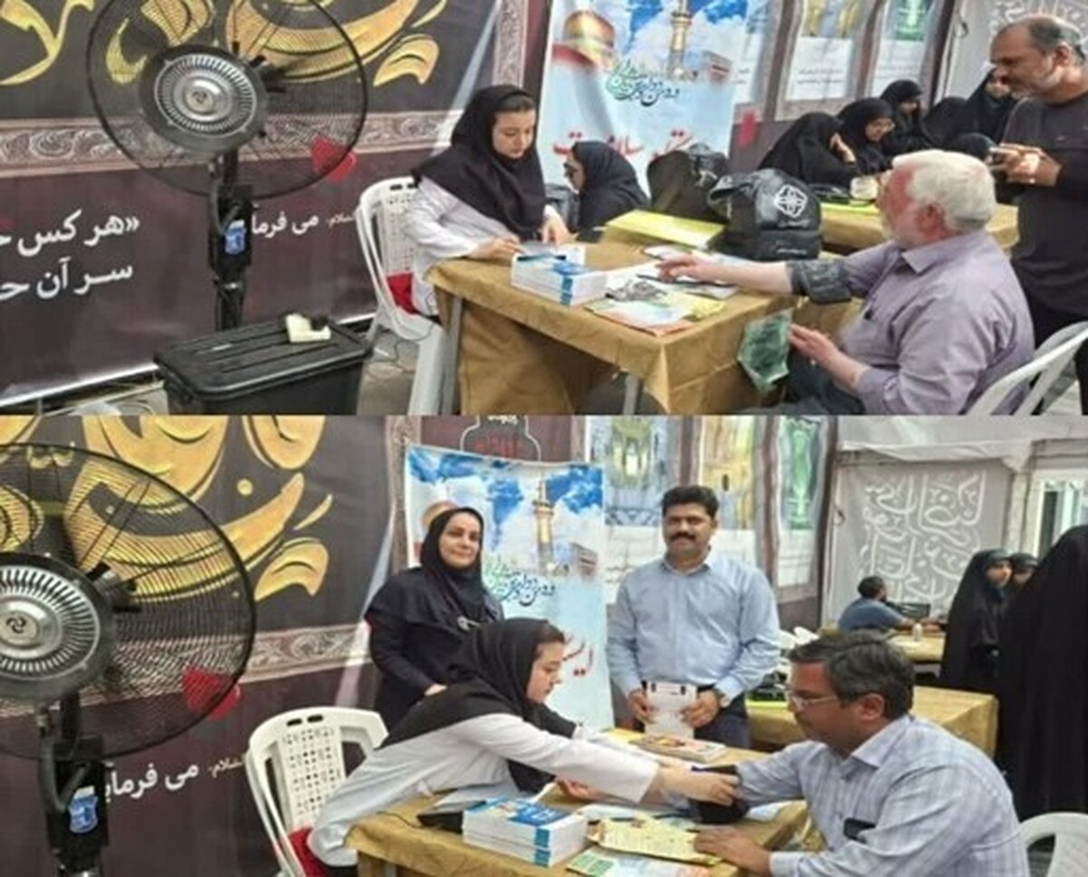 استقرار «ایستگاه سلامت و استقبال از زائر» مرکز بهداشت ثامن در راه‌آهن خراسان