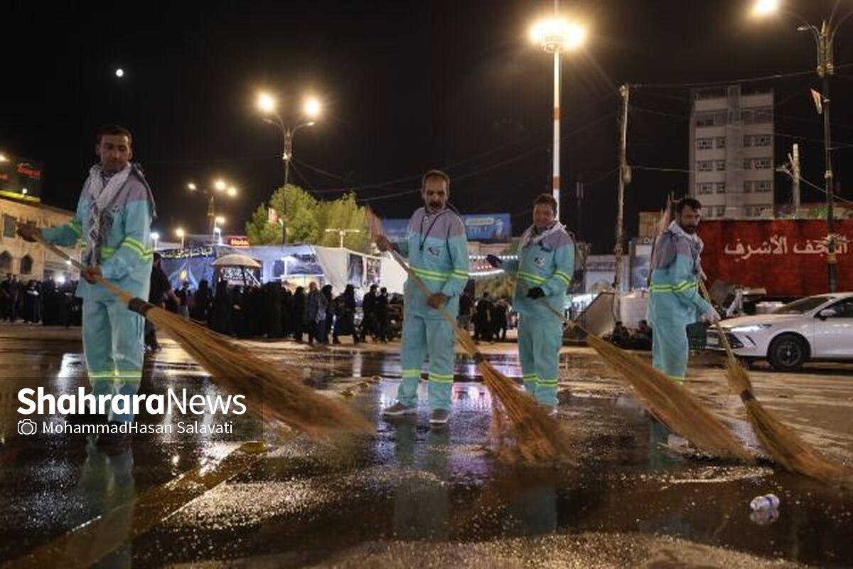 آغاز فعالیت های اربعینی شهرداری مشهد در نجف | استقرار ۳۶۵ نیروی خدماتی و اجرای برنامه‌های فرهنگی