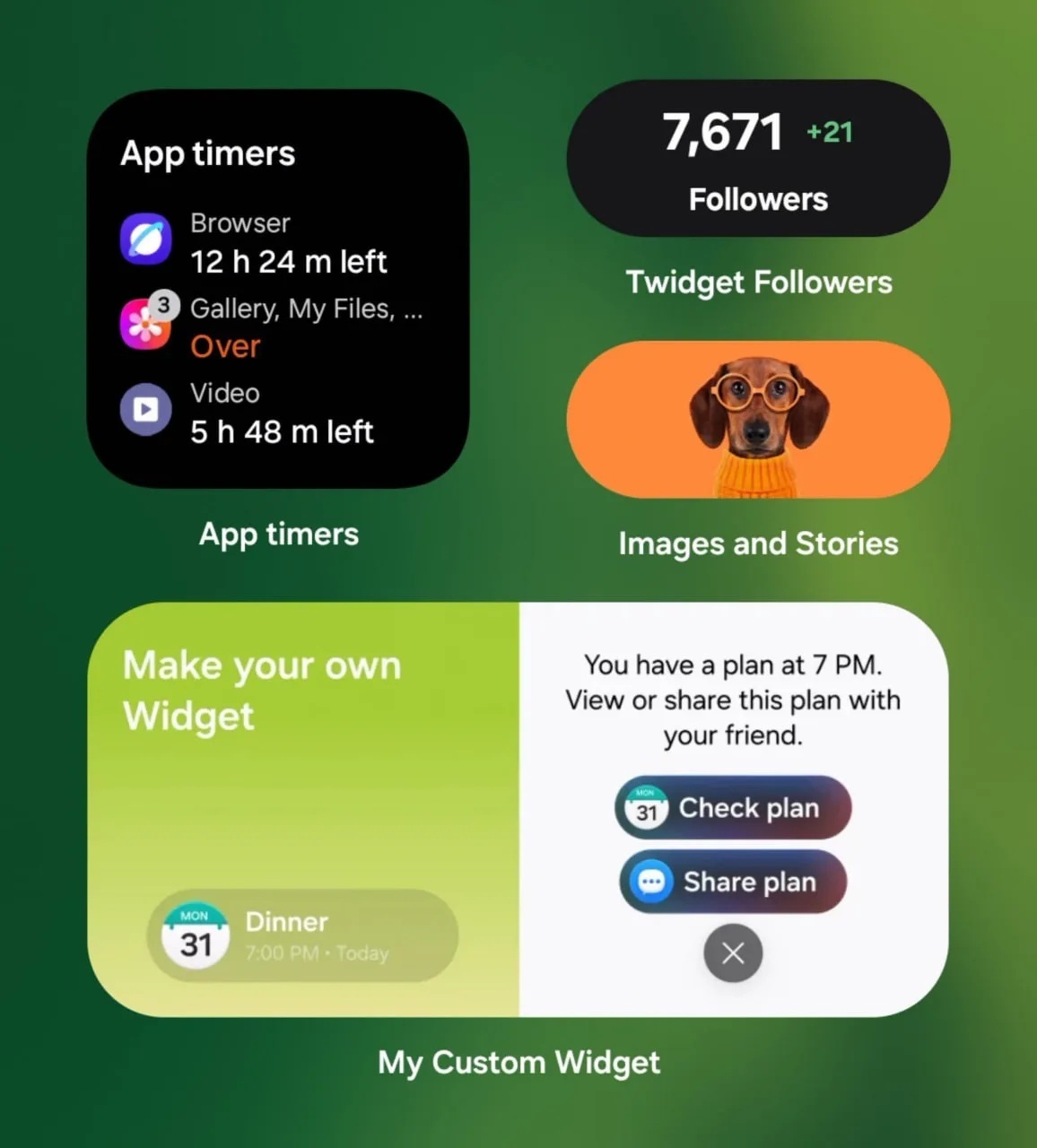 ابزار هوش مصنوعی ساخت ویجت در One UI ۹.۵