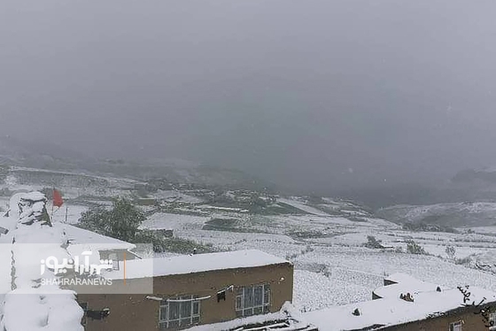 بارش برف در آخرین روز بهار در بامیان + عکس
