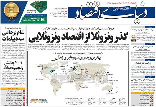 صفحه نخست روزنامه‌های کشور - شنبه ۴ تیر ۱۴۰۱