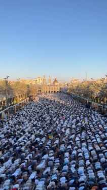 تصاویر دیدنی از نماز عید قربان در کربلا + عکس و‌ فیلم