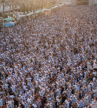 تصاویر دیدنی از نماز عید قربان در کربلا + عکس و‌ فیلم