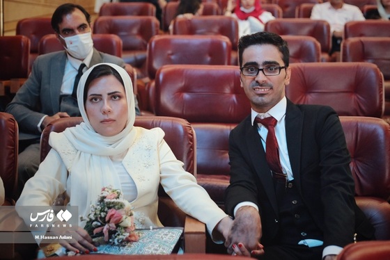 عکس | مراسم ازدواج ۱۱۴ زوج کم‌توان جسمی