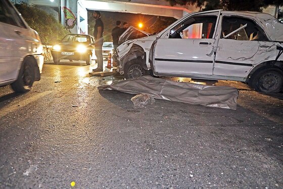 سانحه مرگبار رانندگی زیر پل بلوار امت مشهد