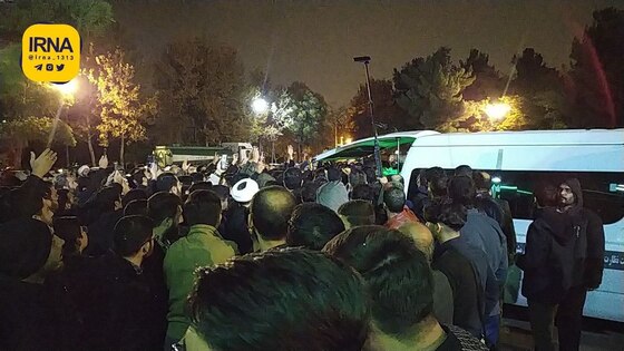 مراسم وداع با شهیدان دانیال رضا زاده و حسین زینال‌زاده دانشگاه فردوسی مشهد + فیلم و تصاویر