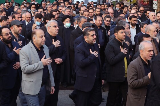 برگزاری مراسم تشییع و وداع با پیکر رستم قاسمی با حضور رئیسی و اعضای دولت